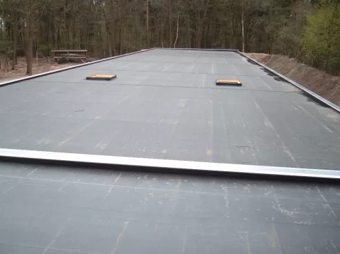 Plat dak met EPDM